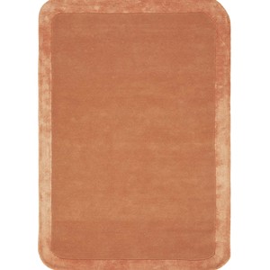 Tapis rectangulaire de luxe en peluche pêche, doux, en viscose et laine, moderne, pour salon et chambre, tapis d'intérieur confortable, décoration minimaliste - Product Image 1