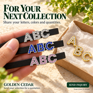 Dijes de Letras del Alfabeto con Pedrería de 8mm, de la A a la Z, para Collares Personalizados de Perros y Gatos - Product Image 6