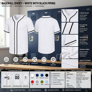 Camiseta de Béisbol Unisex Azul Marino, Manga Corta, Cierre de Botones, Absorbe la Humedad, Color Sólido, Corte Regular, Ropa de Verano 100% - Product Image 4