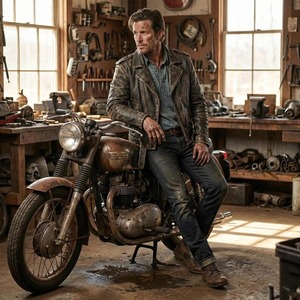 Veste en cuir pour homme, style motard, vintage, en cuir véritable vieilli, veste streetwear pour moto - Product Image 3
