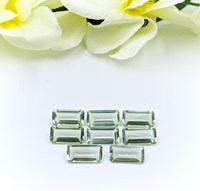 Pierre précieuse améthyste verte de qualité AAA, 12*6 mm, améthyste naturelle facettée de forme octogonale, pierre de guérison, prix de gros