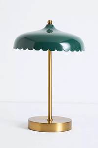 Modern Green <b>Umbrella</b> <b>Table</b> Lamp Metal Pendant Light Brass Finish Indoor Decor for Living Room Bedroom - Product Image 1