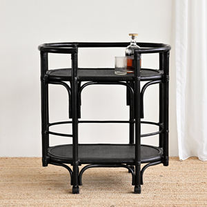 Carrito de comida móvil con ruedas de ratán natural, carrito de bebidas, carro para bebidas en venta al precio más bajo. - Product Image 4