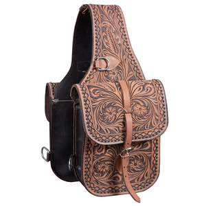 Bolsa de Cuero para Sillín de Caballo Estilo Western, para Motocicleta, Hecha a Mano, Tallada a Mano, 100% Cuero de Búfalo, Color y Logotipo Personalizables - Product Image 1