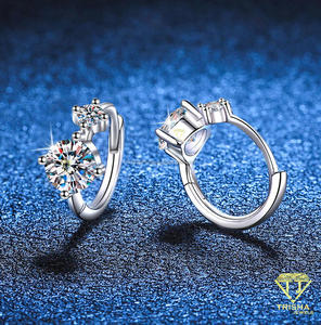 Pendientes de Aro con Diamantes de Moissanita de Alta Calidad, Joyería de Lujo para Mujer - Product Image 2