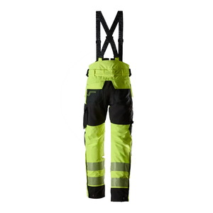 Pantalones de Trabajo con Tirantes Reflectantes Amarillos de Alta Visibilidad para Hombre, con Múltiples Bolsillos y Tirantes Ajustables - Product Image 6
