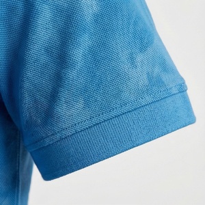 Polo à manches courtes pour homme en coton Oxford bleu camouflage, décontracté, respirant, coupe classique, imprimé - Product Image 6