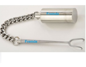 Cánula de succión sinusal curva y abotonada, D:4 mm, Longitud útil:9.5 cm, Acero inoxidable de alta calidad, grado médico - Product Image 3