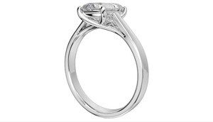 Anillo de Compromiso con Moissanita Corte Esmeralda, Plata de Ley 925, Chapado en Oro Amarillo, 10x12mm, Certificado por Terceros, Elegante y Lujoso - Product Image 4