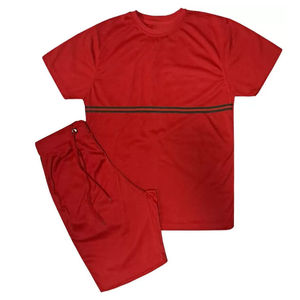 Ensemble chemise et short d'été pour homme de haute qualité, 100% coton, respirant, léger, séchage rapide, impression de logo personnalisée, service OEM, Puff - Product Image 4