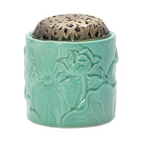 Brûleur d'encens électronique en céramique pour voiture, motif Nuage Auspicieux, recharge USB, minuterie et température réglables, diffuseur d'arômes pour la maison