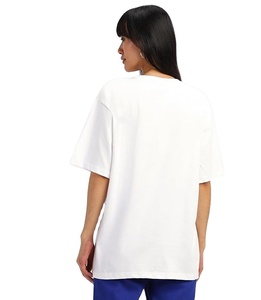 Fournisseur du Bangladesh – T-shirt décontracté personnalisé pour femme, grande taille, été, imprimé, couleur unie, épaules tombantes, 100 % coton - Product Image 2