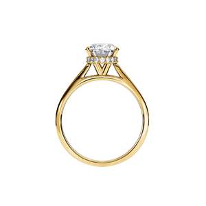 Oval Cut Diamond Engagement Ring for Women in 14k gold plated Prong Setting floral Style Fine Jewelry - Product Image 5