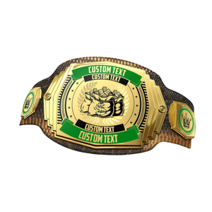 Custom Money Championship Belt with Personalized Text & Design Gold and Green Premium Belt for Winners Events and Collectors - Product Image 5