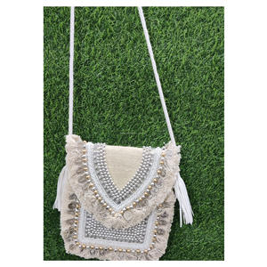 Bolso de mensajero bohemio para mujer, bolso de mano para fiesta de noche de India para mujer, bolsos de mano de lujo personalizados hechos a mano para novia - Product Image 1