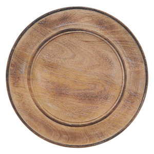 Plato Decorativo Redondo de Madera con Grabado de Hojas, Diseño Tradicional Chino Hecho a Mano, Platos de Madera para Servir Comida - Product Image 6