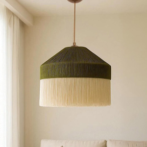 Hand-Woven Jute Pendant Lamp Eco-Friendly Hemp <b>Rope</b> Hanging <b>Light</b> Fixture Wholesale Boho Chic Farmhouse Ceiling Chandelier - Product Image 3