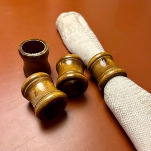 Stylish Farmhouse Wooden Napkin Ring Set for Holiday <b>Table</b> Decoration Dining Accessories Collection Premium Design Elegant Finis - Product Image 1