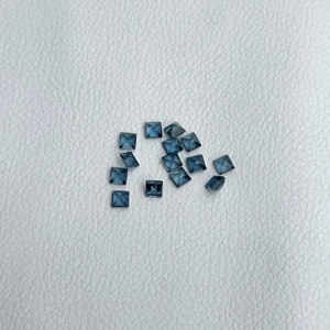 2025ทำด้วยมือธรรมชาติลอนดอนสีฟ้าบุษราคัมเจียระไนเหลี่ยมเพชรพลอยเกรด AAA อัญมณีหลวมขนาด3มม. 10มม. - Product Image 4