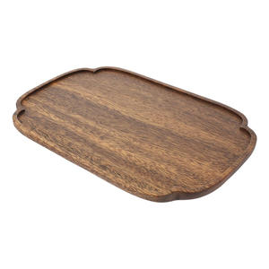 Assiettes à dessert en bois d'acacia sans danger pour les aliments pour les collations, les fruits, le fromage et le plateau en bois personnalisé pour les hôtels, les restaurants et la table à manger - Product Image 6