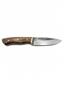 Cuchillo Utilitario para Exteriores de Acero al Carbono Forjado a Mano Personalizado con Mango de Madera de Nogal y Empuñadura de Latón, Grado DIY, OEM Personalizable - Product Image 6