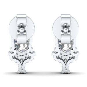 REYES Luxury 925 Sterling <b>Silver</b> Moissanite Screw <b>Back</b> Stud <b>Earrings</b> For Women Classic Wedding Gift Fine Jewelry <b>Earrings</b> - Product Image 4