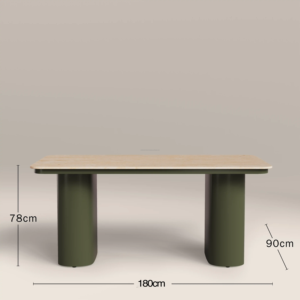 Juego de Comedor con Mesa Rectangular y Seis Sillas con Respaldo Sólido y Cojín Extraíble para Muebles del Hogar - Product Image 5