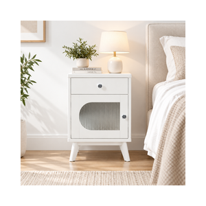 EVEREST Collection Solid Pine <b>Wood</b> Modern Bedroom Storage Furniture Functional Storage Wooden <b>Bedside</b> <b>Table</b> Nightstand - Product Image 1