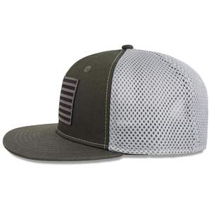 Gorras de Béisbol Personalizadas de Alta Calidad, 5 Paneles, Bordado 3D, Acrílico y Lana, Visera Plana, Cierre a Presión - Product Image 5