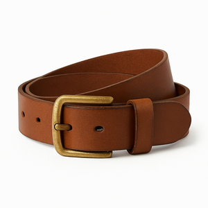 Cinturón de Cuero Genuino de Primera Calidad Personalizado para Hombre, Clásico y Duradero con Hebilla de Metal para Vestimenta Formal, Talla Personalizada - Product Image 3