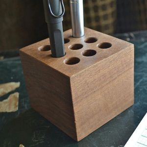 Eco Friendly Bamboo Pen Holder for Office and School <b>Stationery</b> Use Decorative Wooden Pen Stand Organizer for Executive Office - Product Image 3