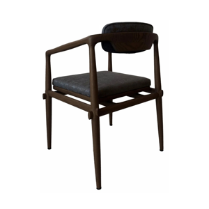 Silla de Comedor Moderna de Madera Maciza con Asiento Tapizado, Silla de Restaurante, Muebles de Comedor de Lujo - Product Image 2
