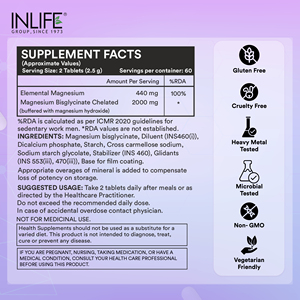 Suplemento de Glicinato de Magnesio en Tabletas de 2000 mg, 22% de Magnesio Elemental, Suplemento Dietético para el Sueño, 120 Tabletas/Botella - Product Image 4