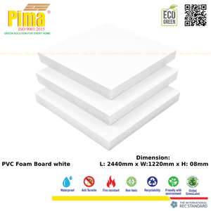 Panneau en mousse PVC WPC blanc, épaisseur 15 mm, densité 0,6 g/cm3, léger, panneaux décoratifs publicitaires - Product Image 2