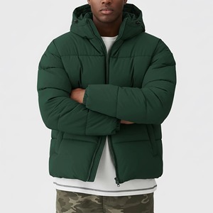 OEM Custom High Quality Winter High Street <b>Canvas</b> Zipper Button Streetwear Luxury <b>Box</b> Shape Bomber Jacket Men - Product Image 3