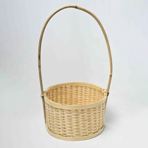 Cesto de embalaje de regalo al precio más barato, cestas de bambú trenzadas a mano para regalos y flores listas para enviar - Product Image 6