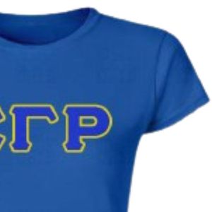 Camiseta de Cuello Redondo Azul Rey para Mujer, con Gráfico Amarillo Contorneado, Manga Corta, Ajuste Casual, de Algodón, Ropa de Verano, Prenda de Uso Diario - Product Image 3