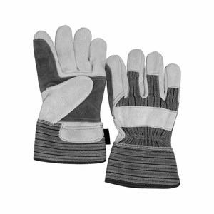 Gants de travail en cuir de vachette renforcé de qualité supérieure, résistants à l'abrasion et à la chaleur, gants de jardinage canadiens pour riggers - Product Image 4