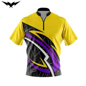 Camiseta de Boliche para Hombre, Unisex, Impresión por Transferencia de Calor, Transpirable, Bordado Personalizado, Secado Rápido, Alta Calidad - Product Image 1