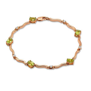 Unisex Geometric Lab Diamond Brilliant Cut Tennis <b>Bracelet</b> 10K Gold Plated 14K <b>Solid</b> Gold Chain Link Claw Setting IGI Certified - Product Image 1
