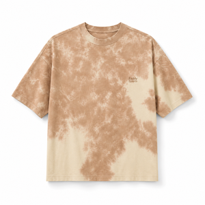 Wholesale High Quality Unisex Oversized Tie Dye T-shirt Earth Tone Vintage Streetwear Loose Fit Cotton Short Sleeve Graphic <b>Tee</b> - Product Image 2