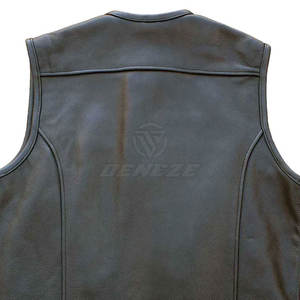 Chaleco de Cuero para Hombre, Venta al Por Mayor, Servicio OEM, Nuevo Chaleco de Cuero de Moda para Hombre, Chaleco de Cuero Transpirable y Resistente al Viento - Product Image 6