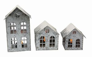 โคมไฟรูปทรงบ้านโลหะสไตล์วินเทจงานฝีมือตกแต่งคริสต์มาส - Product Image 2