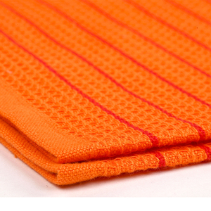 Reliable Organic Cotton Waffle Weave <b>Kitchen</b> Dish Towels Strong Absorption Quick Drying Fabric Lint-Free Stripe Yarn Dyed - Product Image 6