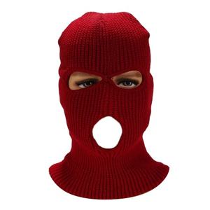 Vente en gros Acrylique Tricoté Hommes Sports Crâne Visage Trois Trous Ski Masque Capuche Néon Cagoules Personnalisées 2026 - Product Image 1