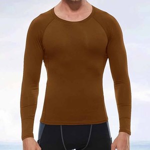 T-shirts de compression pour salle de sport, tissu élastique, manches longues, coupe ajustée, rashguard. - Product Image 4