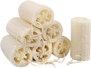Juego de Esponjas de Lufa Natural 100% a Base de Plantas, Sin Colorantes, Biodegradables, Exfoliante con Mango Largo, Hecho a Mano en Vietnam - Product Image 2