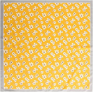 Foulard carré floral personnalisable de haute qualité en gros, bandana gris imprimé pour femme, 100 % soie, doux pour la peau, avec options OEM ODM - Product Image 6