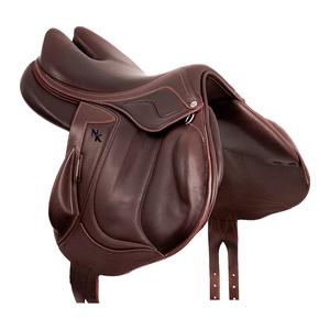 Silla de montar de salto de alta gama, profesional, de cuero de vaca, estilo inglés de contacto cercano, productos de carreras de caballos ingleses de la India. - Product Image 1