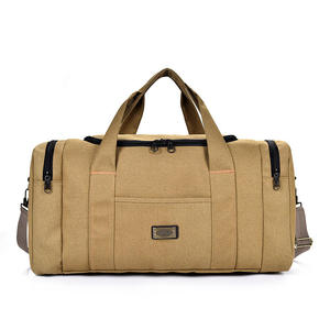 Sac de voyage Oxford vert olive avec fermeture éclair, grande capacité, sac de week-end, bandoulière amovible - Product Image 6
